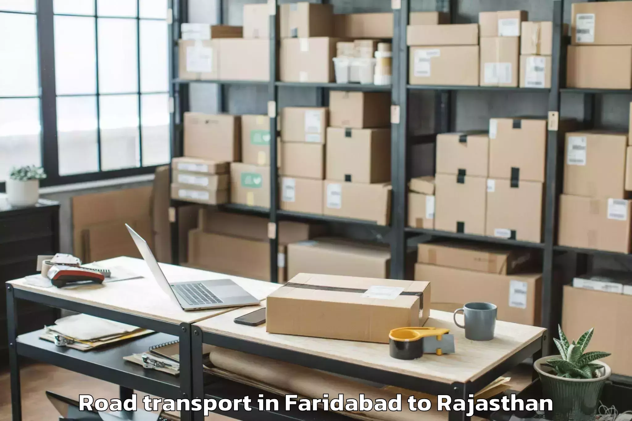 Quality Faridabad to Kherwara Road Transport